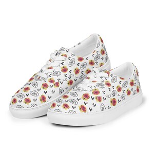 Tigers Lions Printed Canvas Shoes Mens, Summer Beach Lace-Up Shoes, Comfortable Streetwear Canvas Sneakers, Big Cat Lover Gift for Him