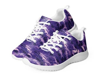 Shark Camo Printed Men's Athletic Gym Shoes, Casual Lace-Up Fashion Sneakers, All Over Print Nautical Breathable Camouflage Gym Shoes, Gifts