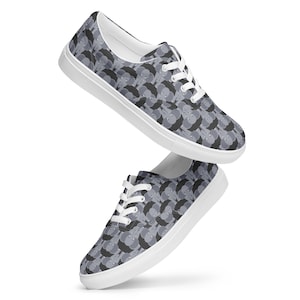 Elephants Printed Low-Top Canvas Shoes Women, Summer Beach Lace-Up Shoes, Comfortable Ladies Canvas Sneakers, Elephant Lover Gift for Her