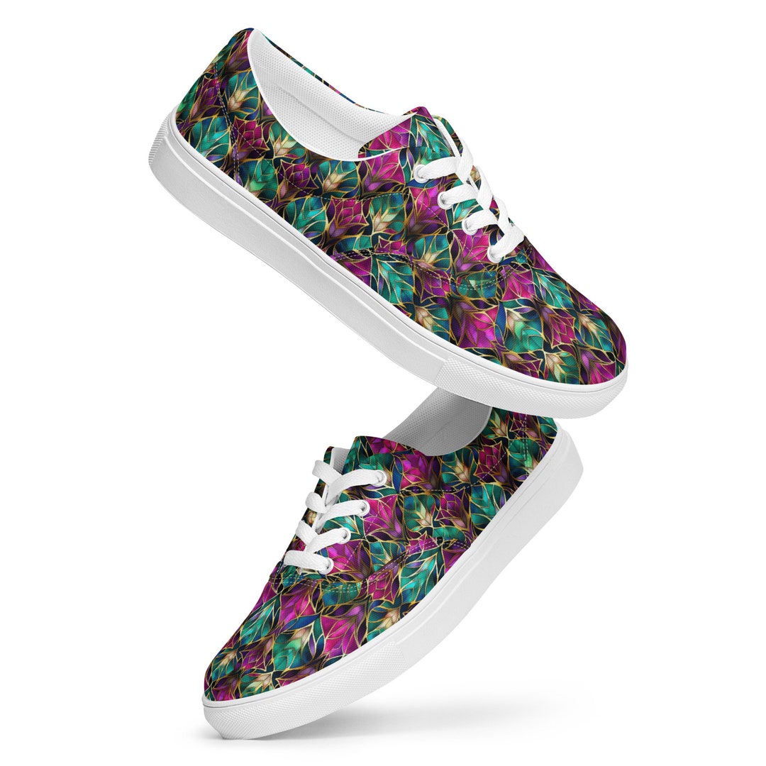 Hawaiian Bird Floral Print Canvas Shoes