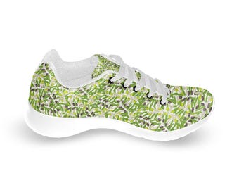 Olives Food Printed Kids Sneakers, Stylish Foodie Shoes, Lightweight Breathable Everyday Wear Shoes, Olives Lovers Gift, 14-26 Day Delivery