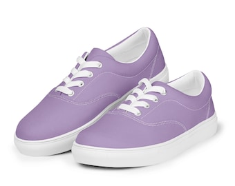 Solid Purple Canvas Shoes Mens, Comfy Casual Slip-On Shoes, Fashion Comfortable Low Top Canvas Sneakers Shoes, Purple Lovers, Gift for Him