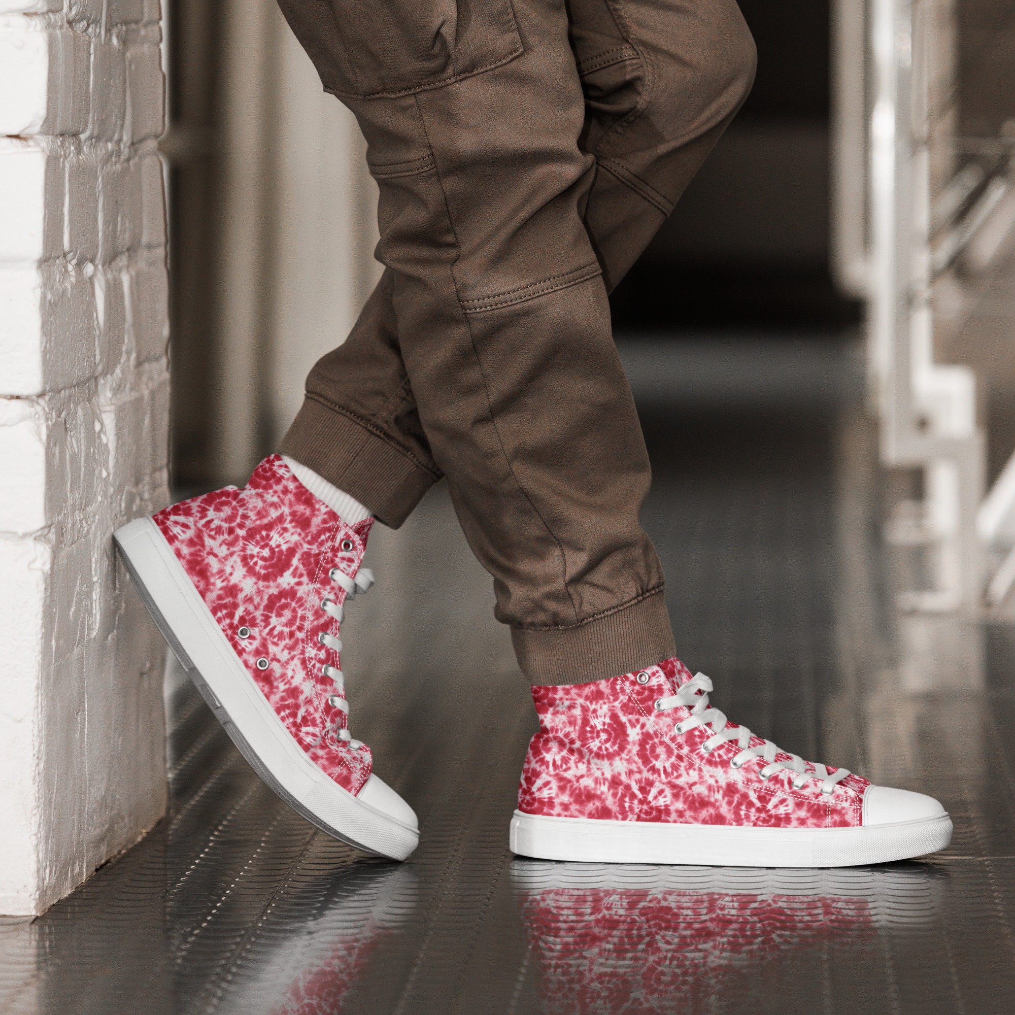 Converse Mens Red and White Swirl Lace-Up Sneakers Converse All Star Pro BB Shift CX Mid GINGERBREAD Basketball  main image 2
