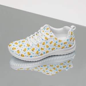 Rubber Ducky Printed Women&#39;s Athletic Shoes, Gym Fitness Shoes, Yoga Workout Shoes, Casual Running Joggers Shoes, Rubber Ducky Lover Gifts
