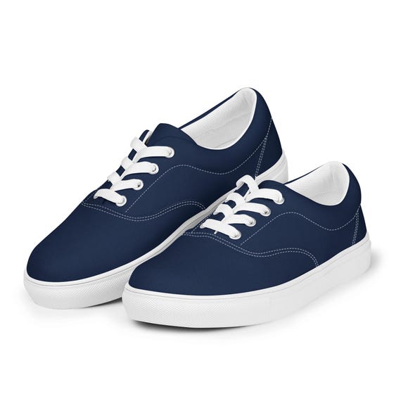 Men\'s Casual Navy Canvas Lace-Up Shoes Men main image 4