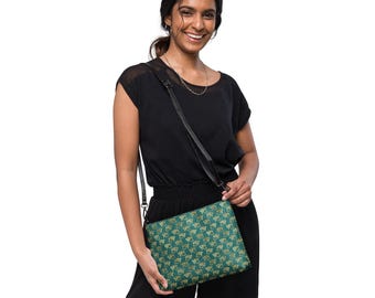 Egypt Eye Of Horus Printed Crossbody Bag, Egyptian Women All over Print Small Travel Bag, Essentials Bag, Makeup Zipper Bag, Egypt Gifts