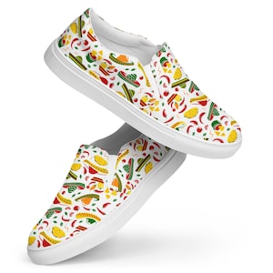 Cinco de Mayo Canvas Shoes Women, Mexican Fiesta Casual Slip-On Shoes, Fashion Comfortable Low Top Canvas Sneakers Shoes, Gifts for Her