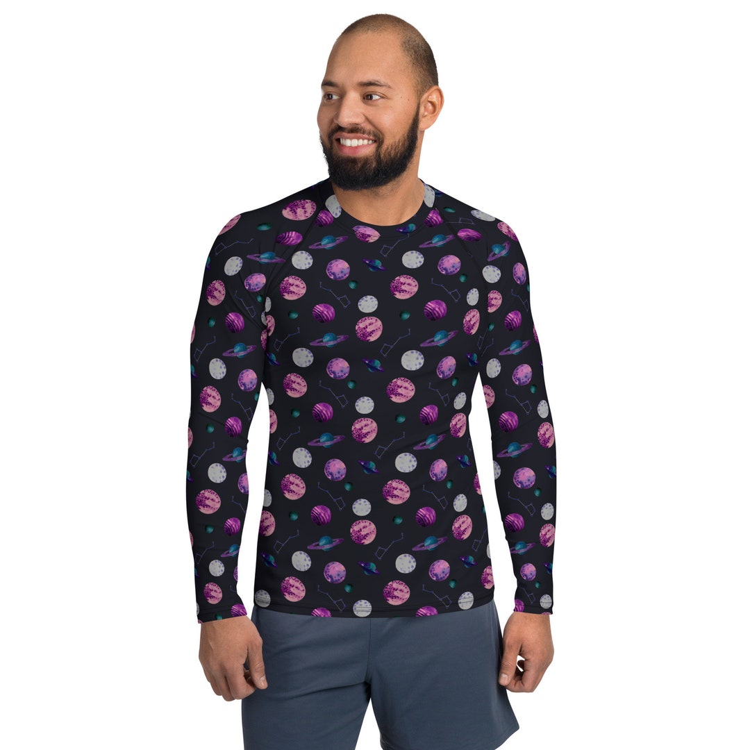 Planets Solar System Rash Guard, Yoga Workout Fitness Rash Guard ...