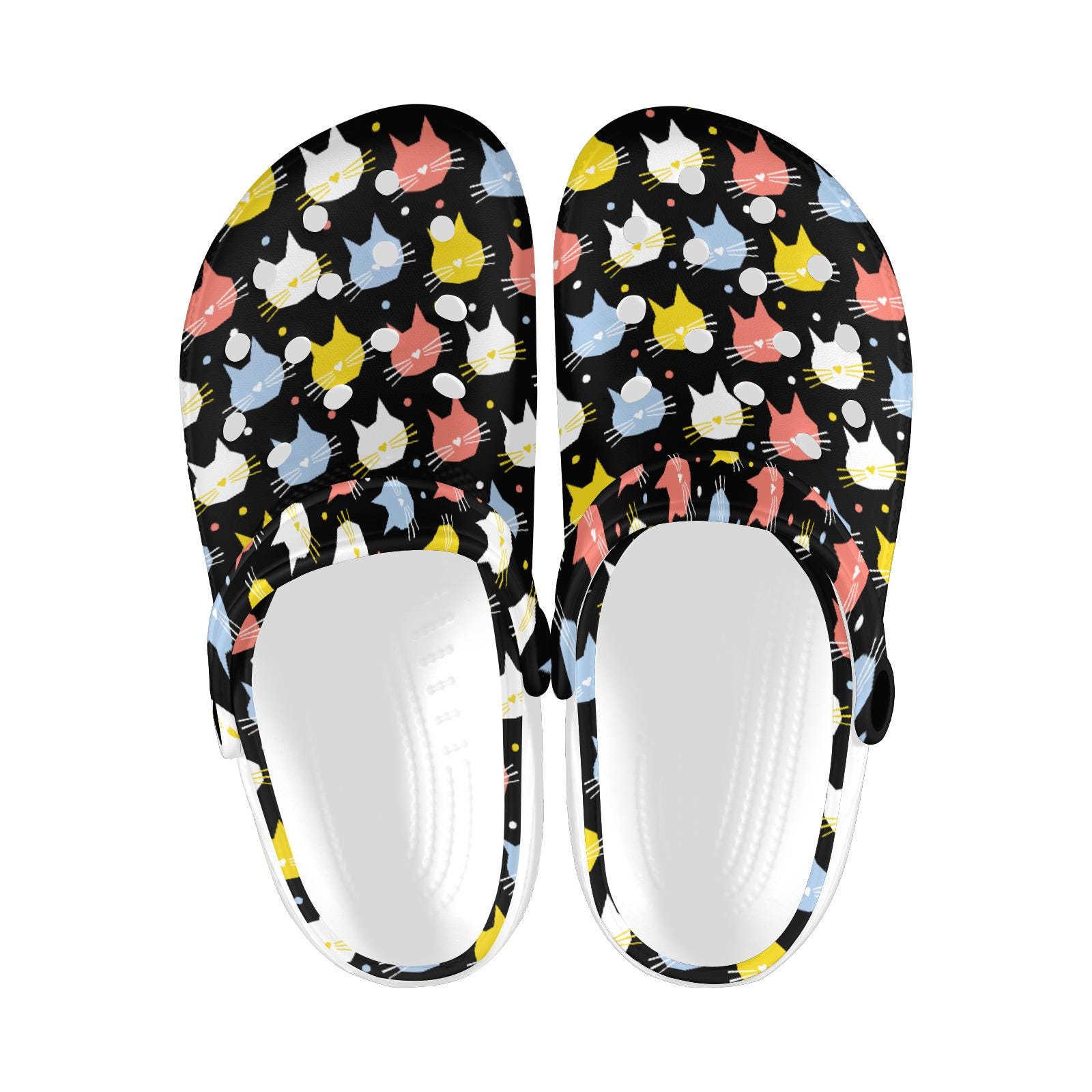 Discover Kitty Cat Printed Clogs, Cute Cat Lover Casual Shoes for Women and Men, Kitten Printed Everyday Sandals, Lightweight Comfy Shoes