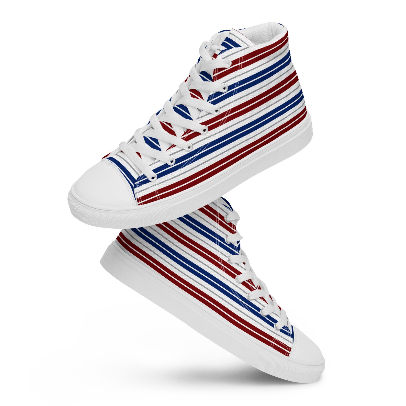 USA Patriotic Printed Sneakers Men, High-top Converse Sneakers, 4th of ...