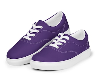 Solid Royal Purple Canvas Shoes Men's, Casual Slip-On Shoes, Fashion Comfortable Low Top Canvas Sneakers Shoes, Purple Lovers, Gift for Him