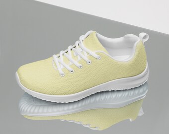 Golden Yellow Women's Athletic Sneakers: Lightweight Workout