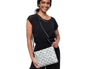 Penguin Animal Printed Crossbody Bag, Small Accessories Bag, Makeup Cosmetic AOP Bag, Travel Essentials Shoulder Bag, Penguin Lovers Gift