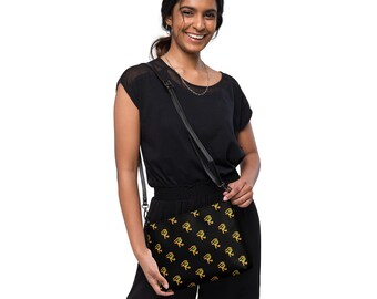Egypt Eye Of Horus Printed Crossbody Bag, Egyptian Women All over Print Small Travel Bag, Essentials Bag, Makeup Zipper Bag, Egypt Gifts