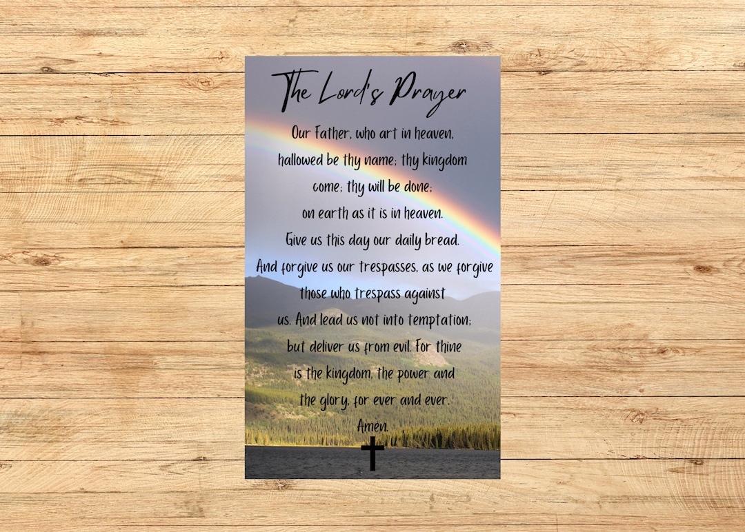 The Lord’s Prayer Card Laminated - Card- Gift - Etsy