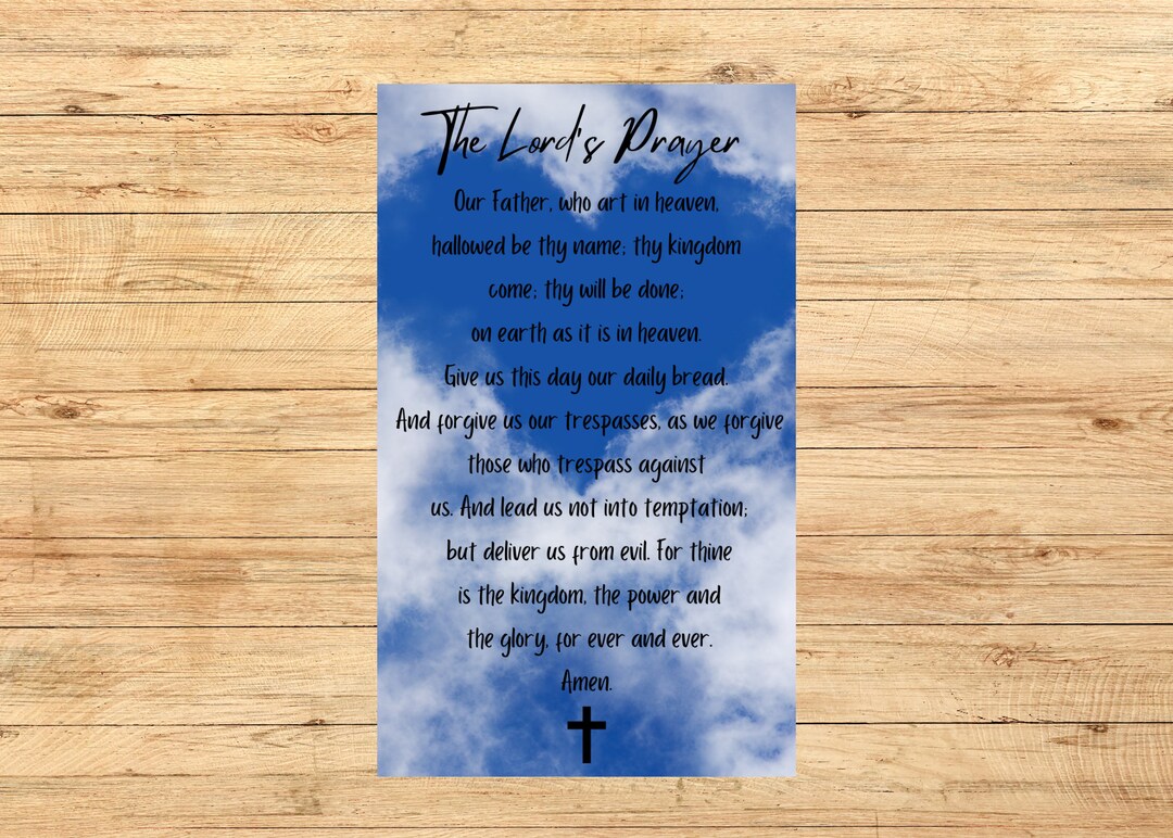 The Lord’s Prayer Card Laminated - Card- Gift - Etsy