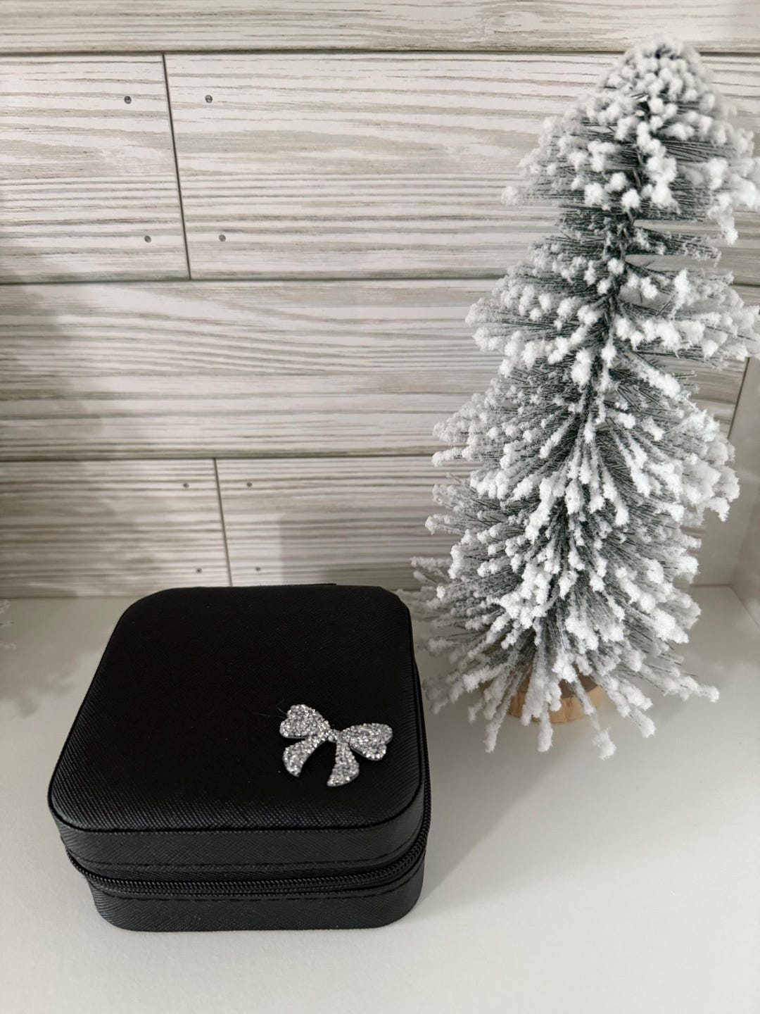 Black Jewelry Box With Rhinestone Bow - Etsy