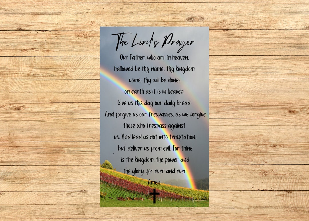 The Lord’s Prayer Card Laminated - Card- Gift - Etsy