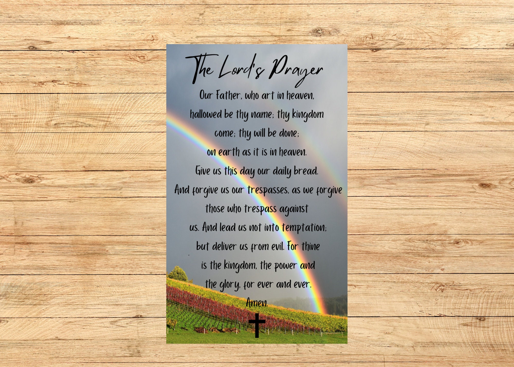 The Lords Prayer Card Laminated Card Gift - Etsy