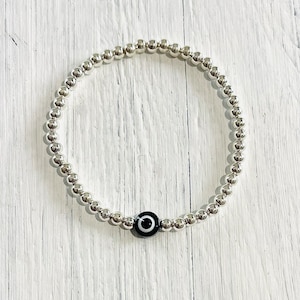 Evil eye bracelet- silver plated - protection bracelet - evil eye - silver