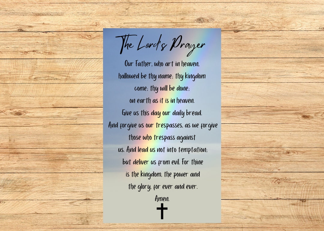 The Lord’s Prayer Card Laminated - Card- Gift - Etsy