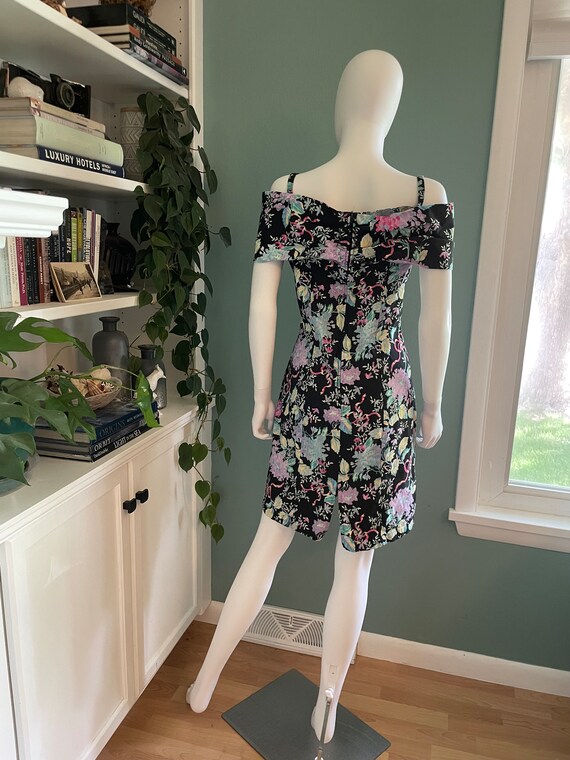 Pretty Little 80s Mini Dress Pastel Floral Print … - image 6