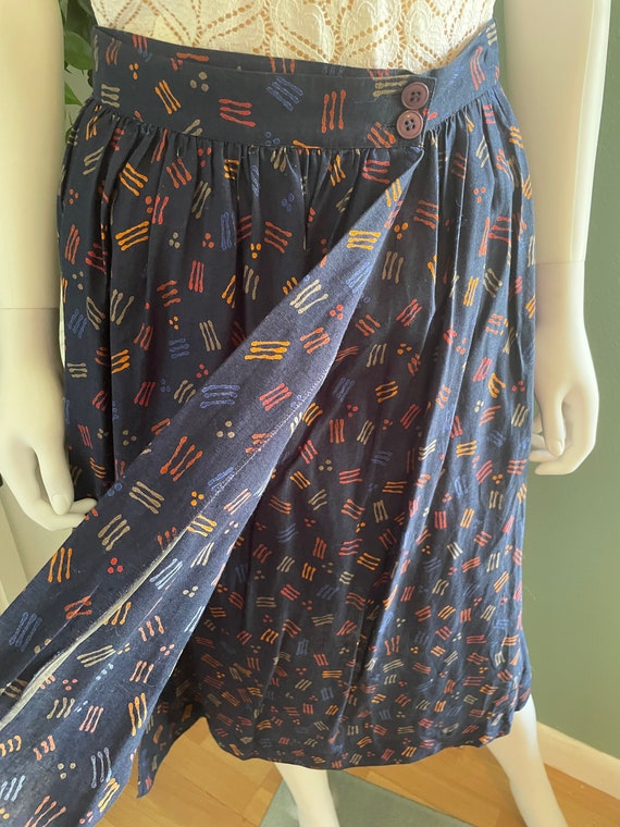 Versatile and  Pretty 80s Wrap Skirt w/ Pockets P… - image 6