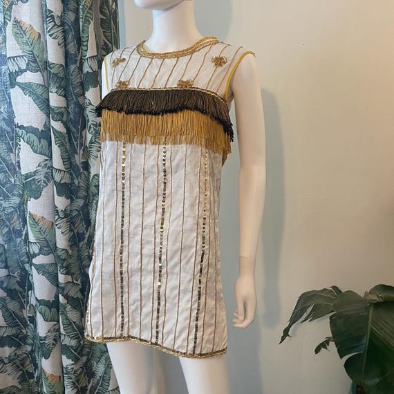 gold mini sparkly dress Alix Sequin Knit Dress- L CS26 main image 0