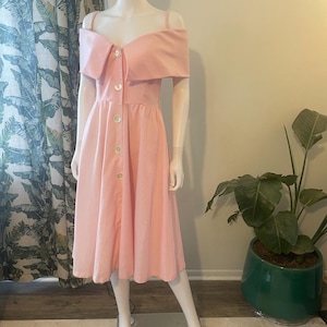 knee length dresses for ladies Pink Striped Peter Pan Collar Dress – Lillie & Lilah main image 0