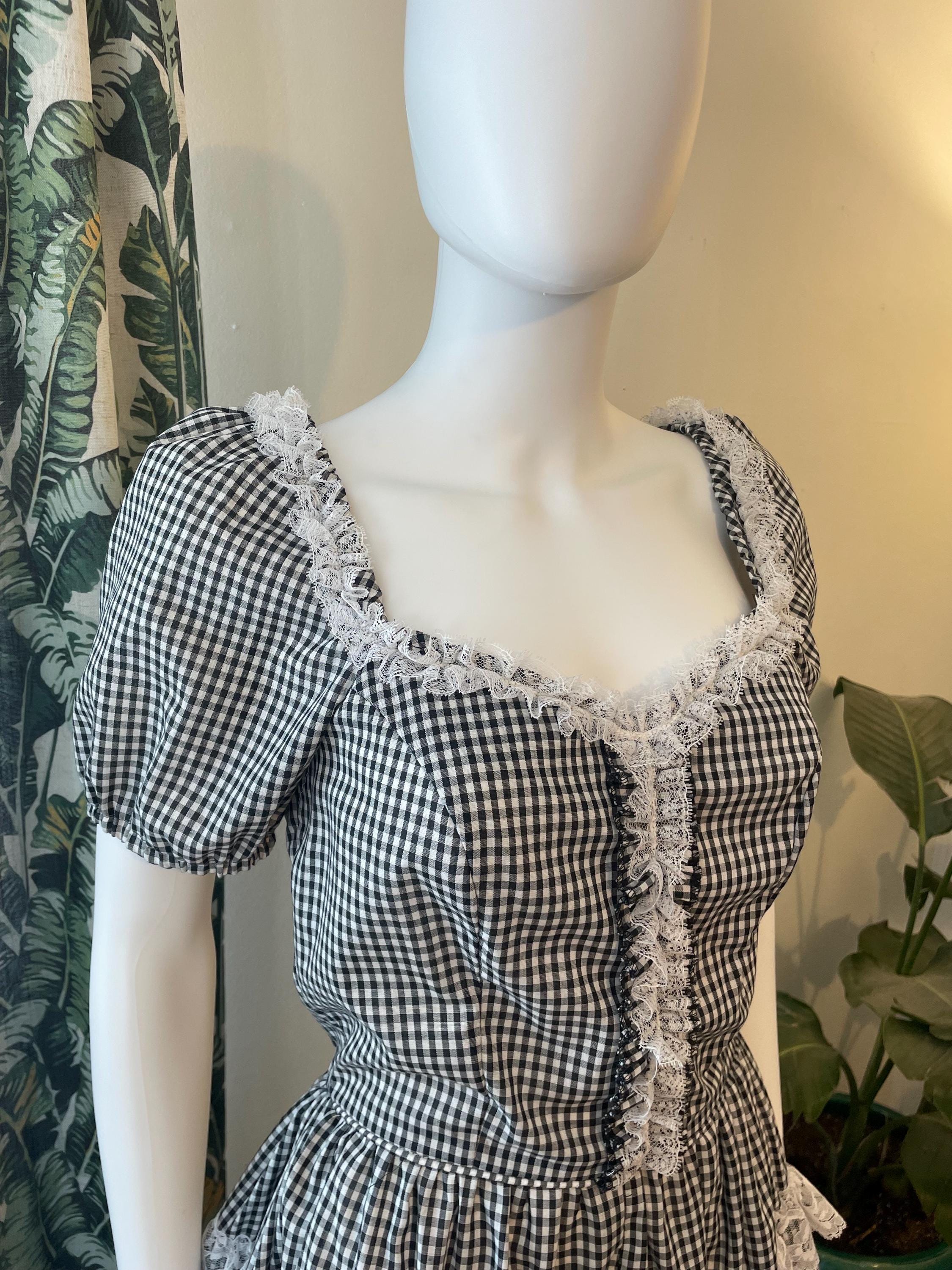 Kentucky Ruffles Patterns Vintage 70s Gingham Prairie Dress Sassy III Louisville, KY Kentucky ...