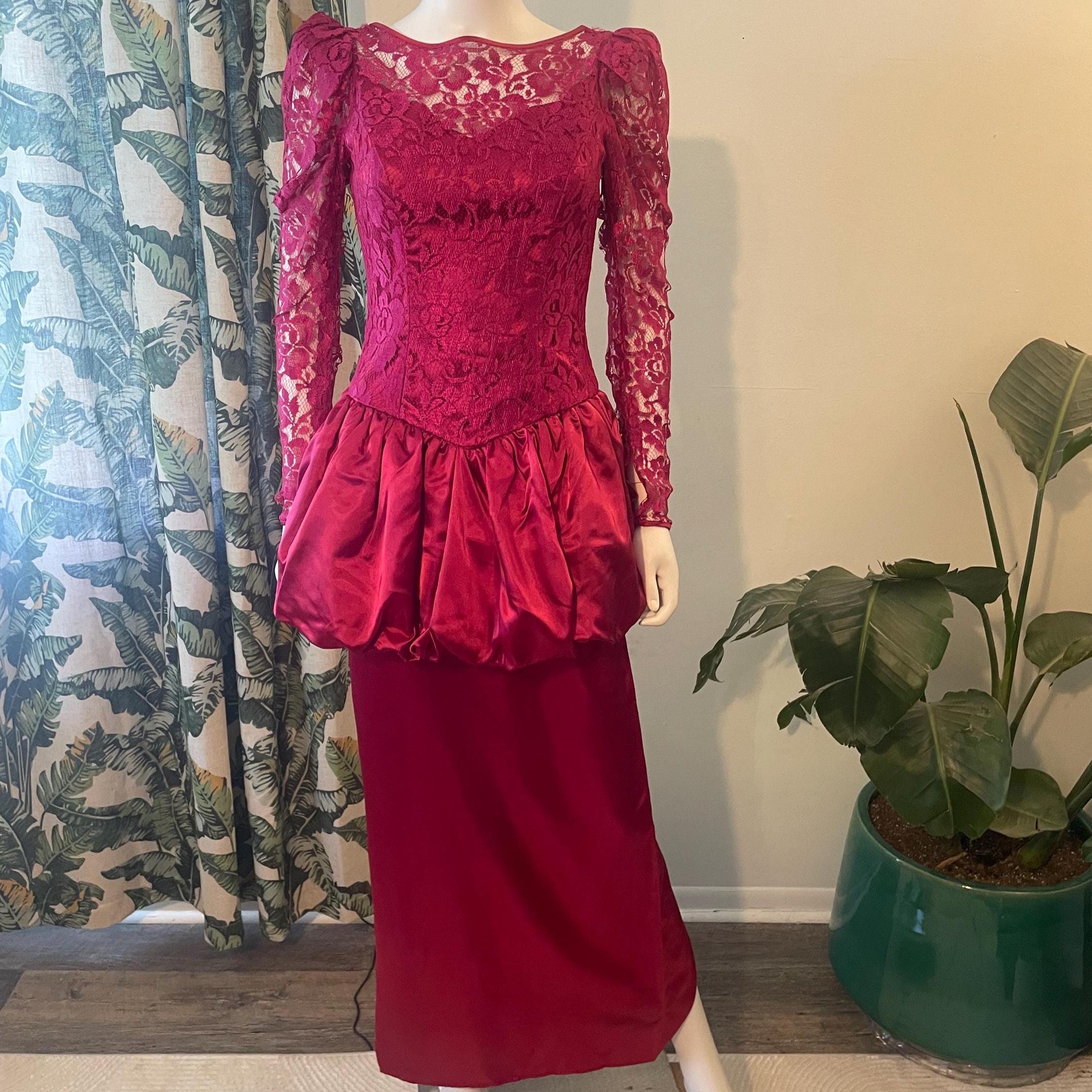 Peplum Lace Dress - Etsy