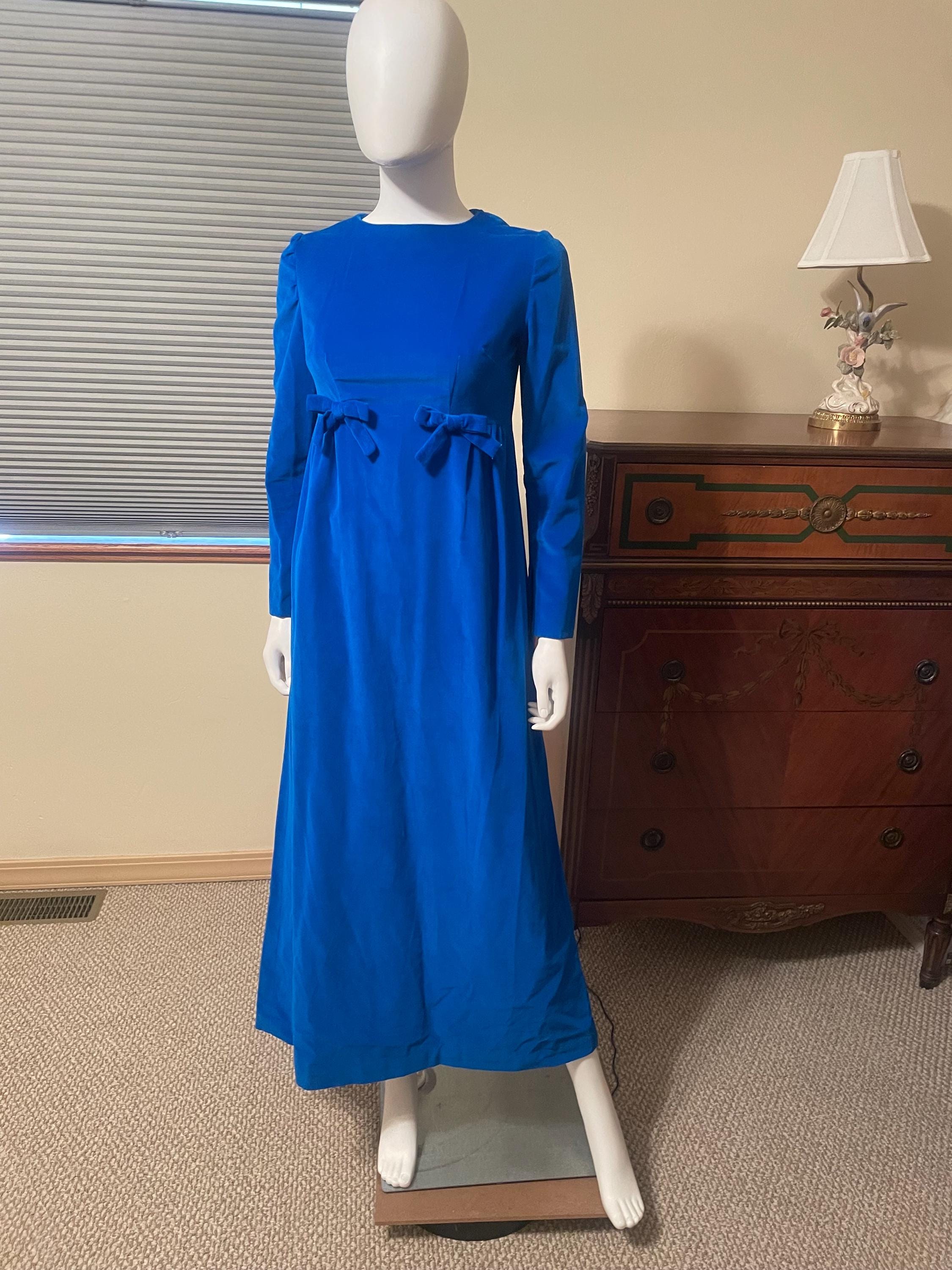 Royal Blue Empire Waist Dress