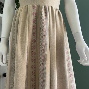 60's/70's Floral Print Scrunch Top V-Neck Empire Waist Maxi Dress by Mister Robert main image 1