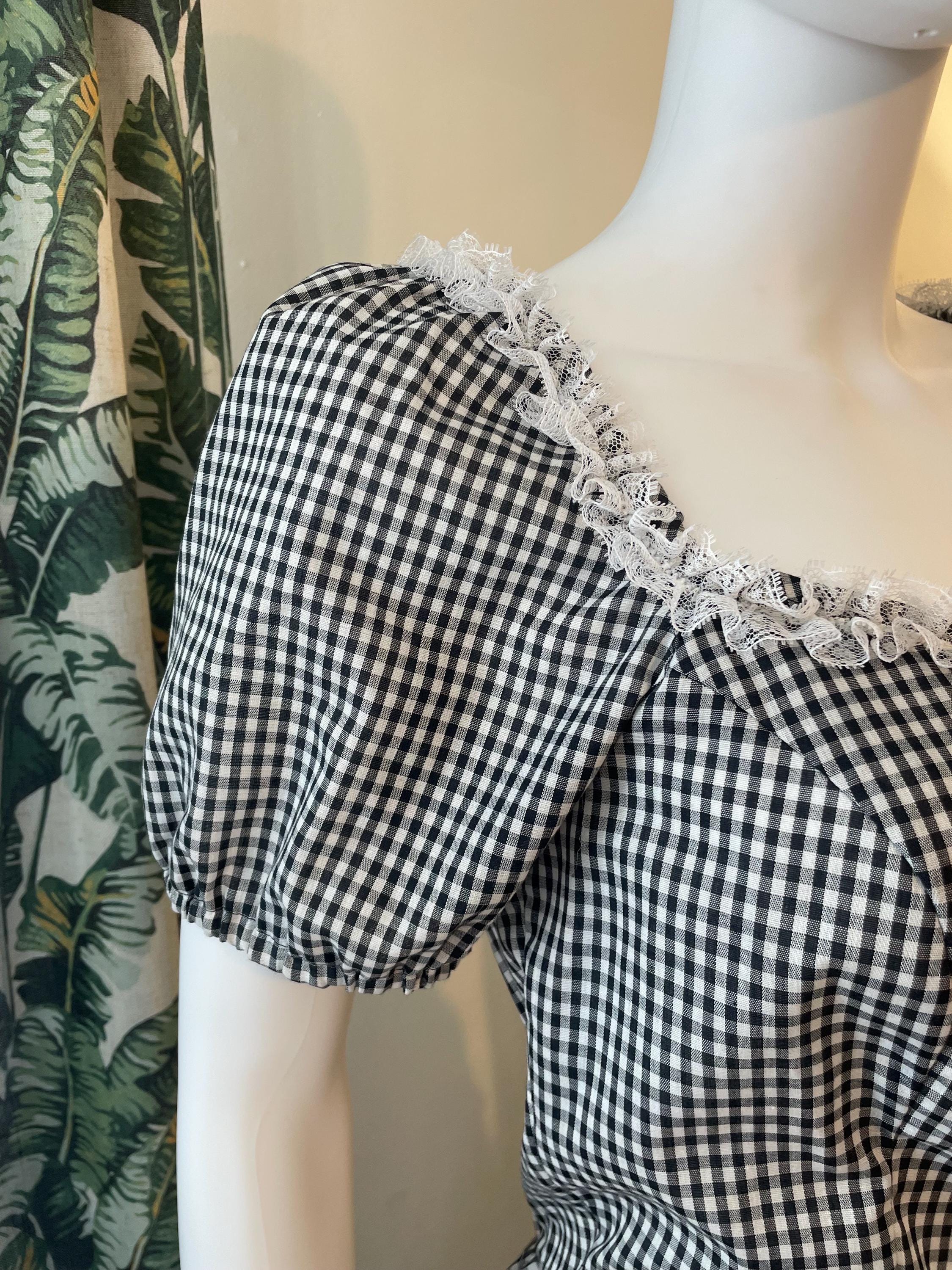 Kentucky Ruffles Patterns Vintage 70s Gingham Prairie Dress Sassy III Louisville, KY Kentucky ...