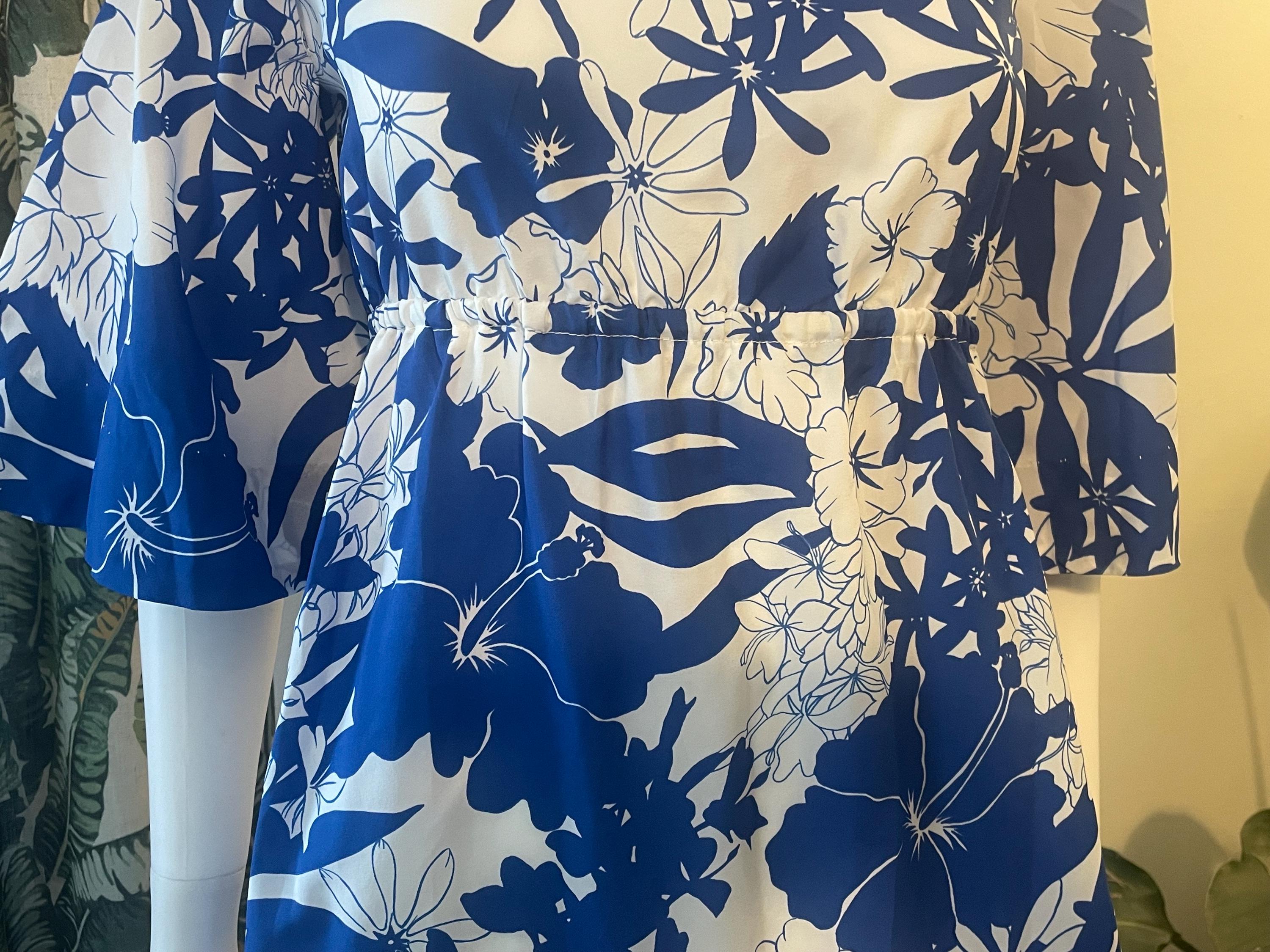 Vintage 70s Pomare Hawaii Maxi Dress - Empire Waist Psychedelic Floral ...