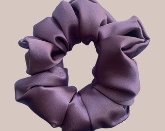 Handmade  Purple Satin Scrunchie