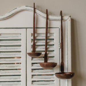 Rustic metal Spoon Set of 3, Decorative Spoons, Hanging tea light holder, decor for balcony, patio, Tealight wall holder, garden lights