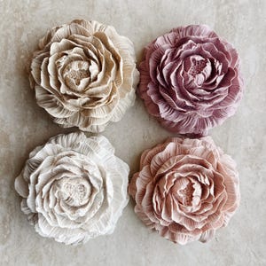 Handmade Peony Flower Passive Fragrance Diffuser for Essential Oils, Aromatherapy Decorative Rose Scent Holder, Natural Home Fragrance