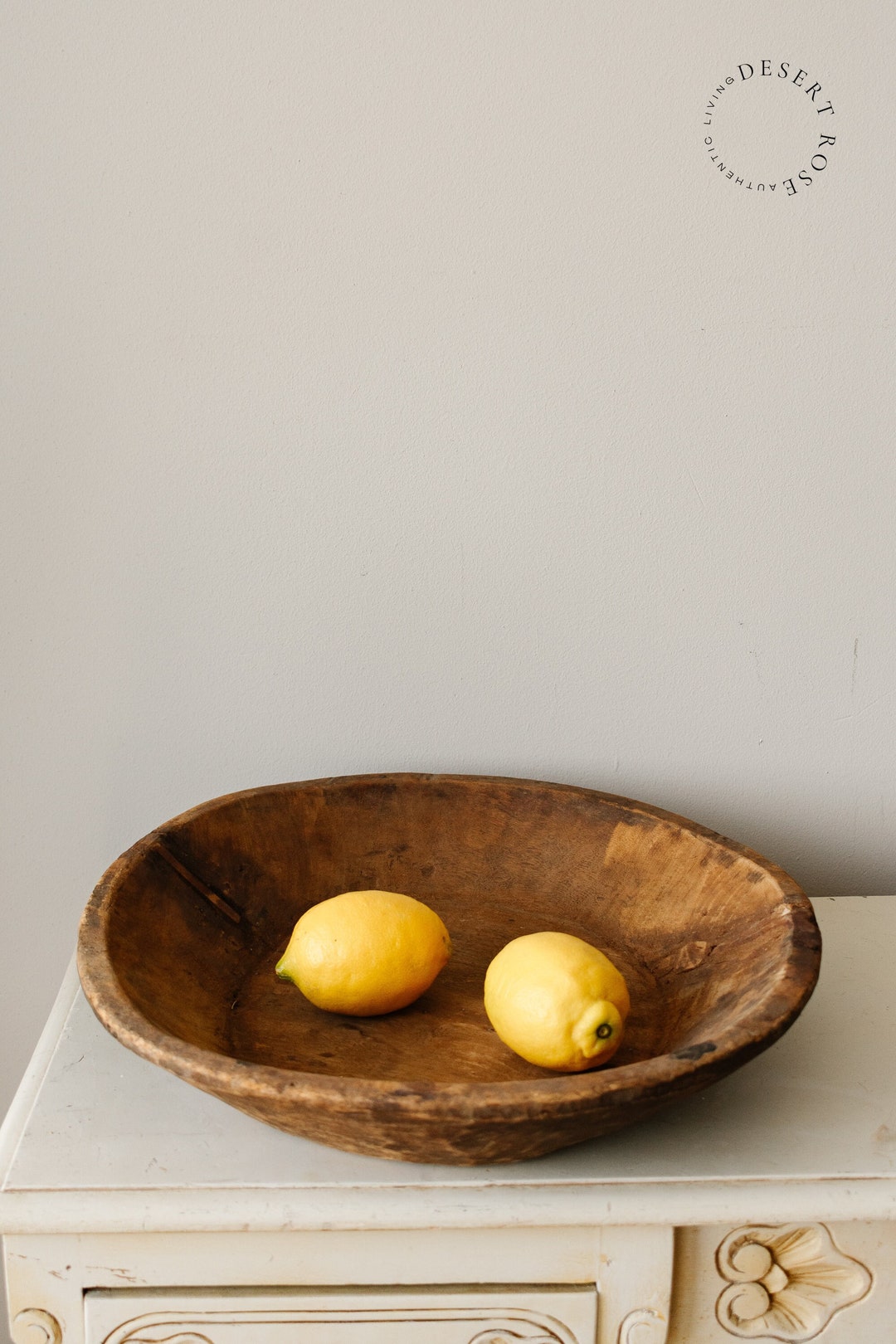 Primitive Wooden Bowl, Rustic Centerpiece Bowl Wood, Wabisabi Kitchen ...