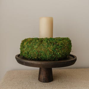 Handmade green moss wreath 25cm / 10&quot;, Round natural door wreaths 40cm / 16&quot;, Rustic Wall Decor, Boho Centerpiece, Preserved Moss Ring