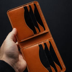 La mejor billetera de cuero para hombres: billetera de cuero hecha a mano en EE. UU., regalo para el día del padre para su esposo, su hijo y su novio