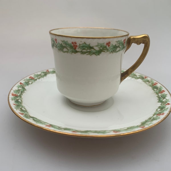 DEmi Tasse Coffee Cup and Saucer - Rare French
