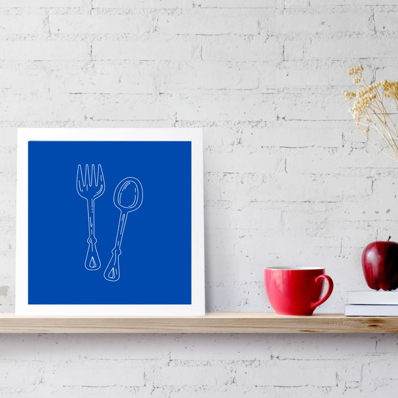 Set of 4 6x6 Kitchen Wall Art Prints Kitchen Decor Kitchen Etsy