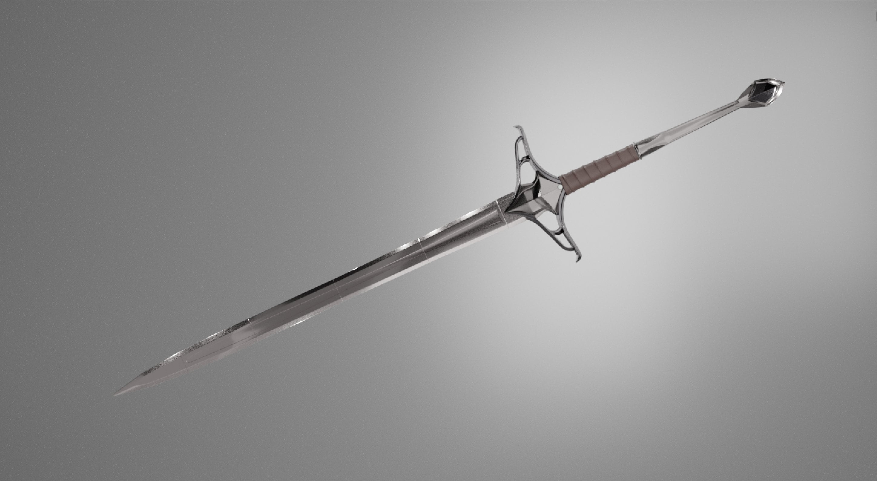ロングソード - ガラドリエル - 力の指輪 - 3Dプリント可能なファイル