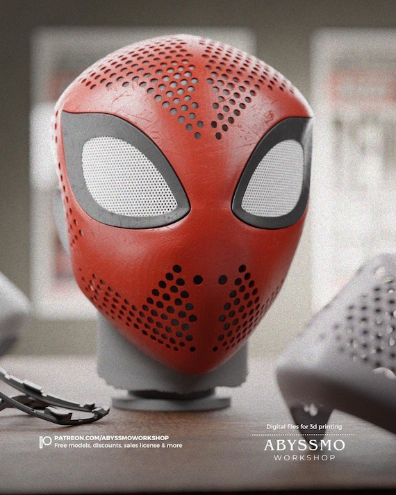 壮大なスパイダーマンのフェイスシェルSTL - アニメシリーズの正確な