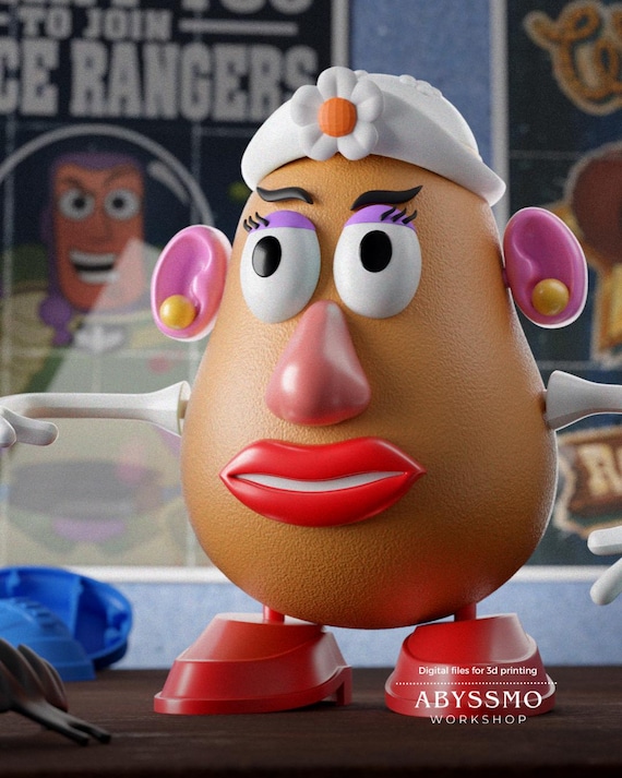 Mrs Potato Head STL File | 3D Printable Fan-art Figure | Digital