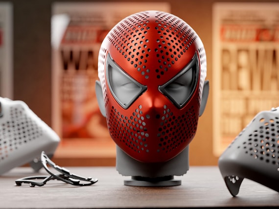 ライミ版スパイダーマン フェイスシェル レプリカ - 3Dプリント可能な