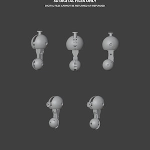 May include: A gray 3D rendering of several mechanical components, possibly for a model or design project. The text "THIS IS NOT A TOY" and "3D DIGITAL FILES ONLY" is displayed at the top. The bottom of the image displays the "ABYSSMO WORKSHOP" logo and text.