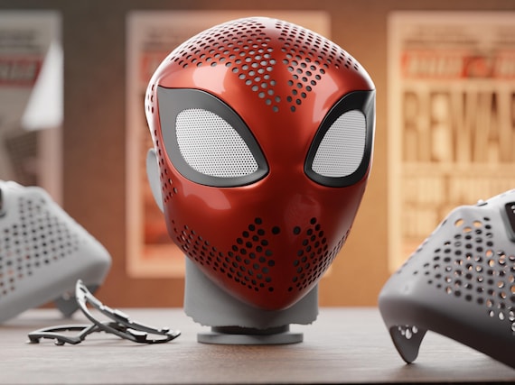 壮大なスパイダーマンのフェイスシェルSTL - アニメシリーズの正確な