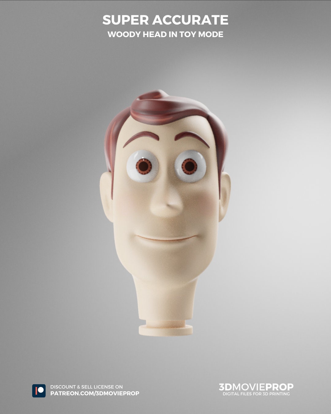 Woody Head Toy Mode 100 Movie Accurate 3D Printable Files Etsy